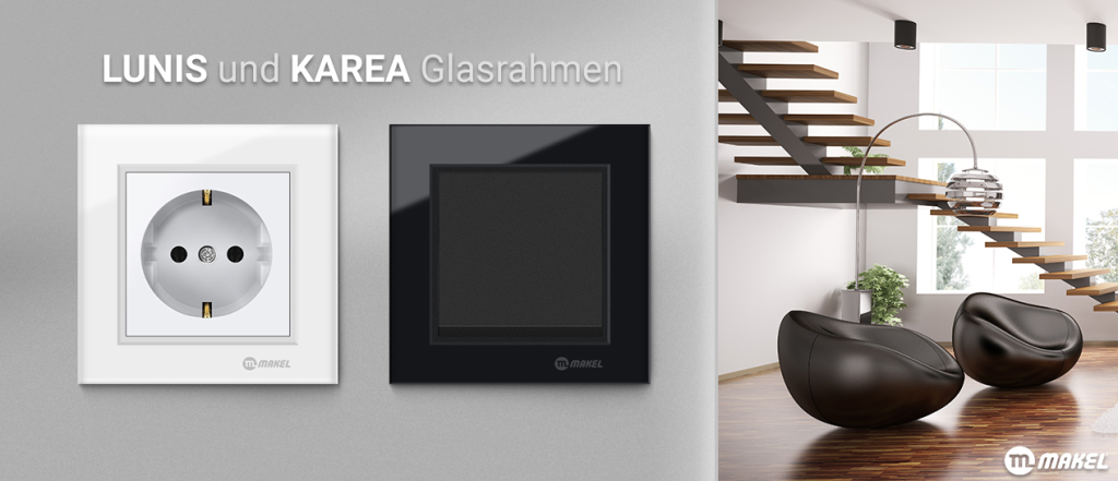 Glasrahmen für Lunis und Karea Schalterserie