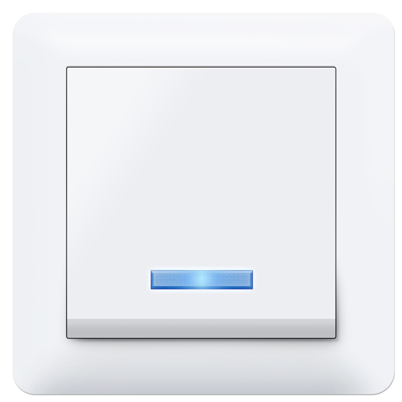 LEGRAND SEANO Wippe Mit Lichtsymbol – Für Beleuchtete Wechselschalter, Taster & Kreuzschalter – Ultraweiß, 765116